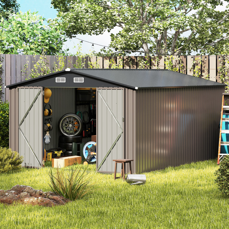 10 x 14 FT Outdoor Storage Shed with Improved Windproof Metal Structure - Image 2