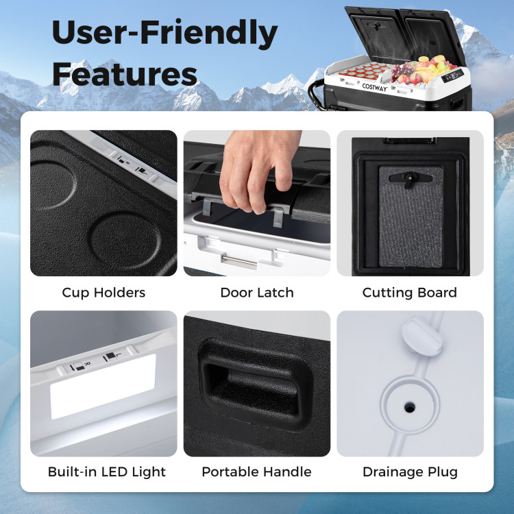 Dual Zone 12V Car Refrigerator for Vehicles Camping Travel Truck RV Boat Outdoor - Image 10