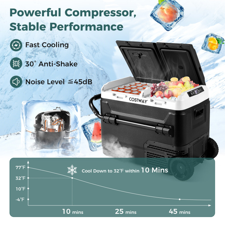 Dual Zone 12V Car Refrigerator for Vehicles Camping Travel Truck RV Boat Outdoor - Image 6