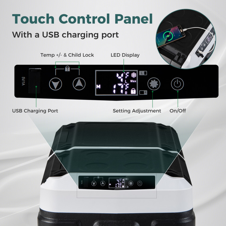 Dual Zone 12V Car Refrigerator for Vehicles Camping Travel Truck RV Boat Outdoor - Image 9