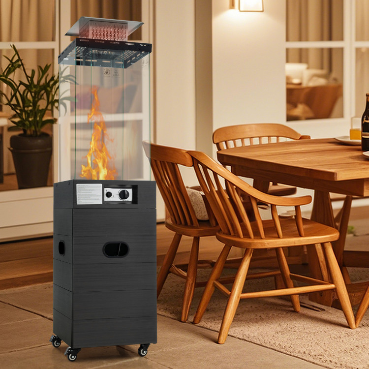 40000 BTU Patio Heater Outdoor Propane Gas Heater with Cover and Wheels - Image 5