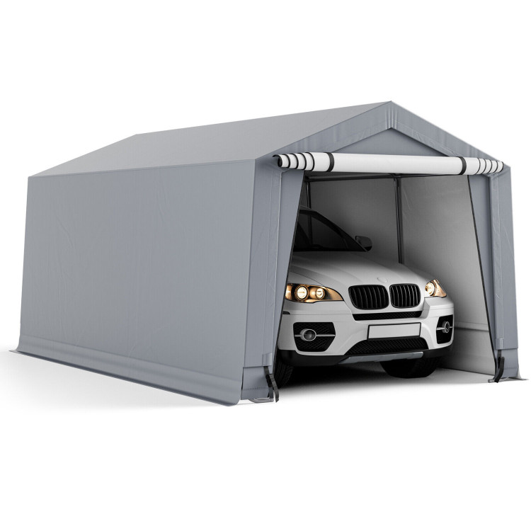10 x 16/10 x 20 Feet Outdoor Heavy-Duty Carport with 2 Doors - Image 7