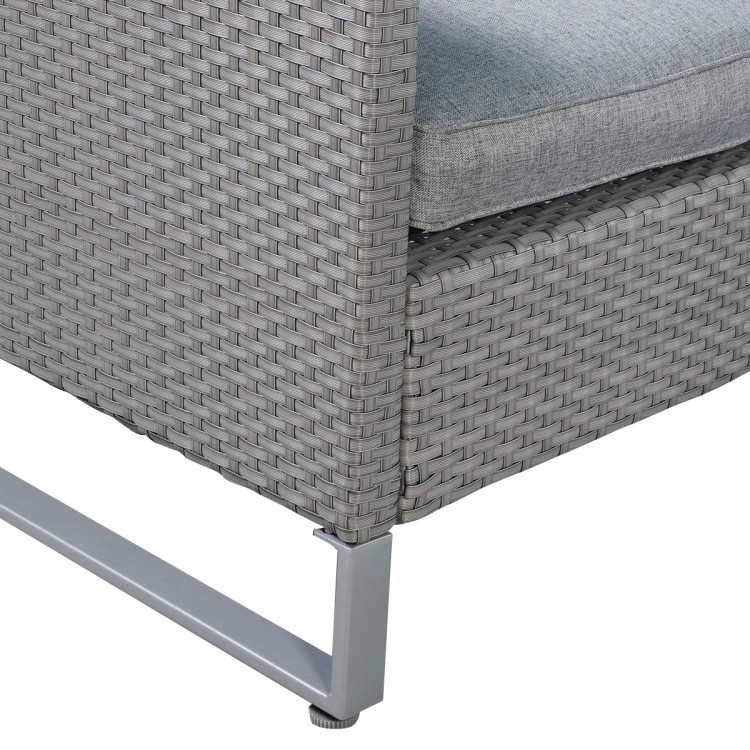 2 Pieces Patio Furniture Sofa Set with Cushions and Sofa Clips - Image 7