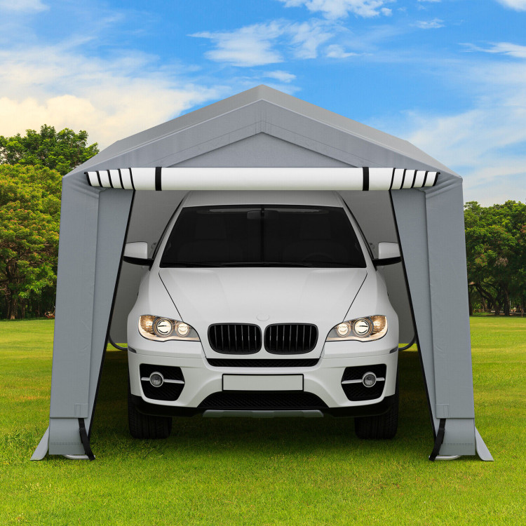 10 x 16/10 x 20 Feet Outdoor Heavy-Duty Carport with 2 Doors - Image 6