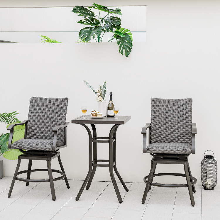 3 Pieces Swivel Bar Set with 4D Air Fiber Cushion - Image 3