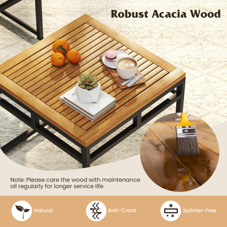 4 Pieces Patio L-Shaped Sofa Set with Cushions and Side Table - Image 7