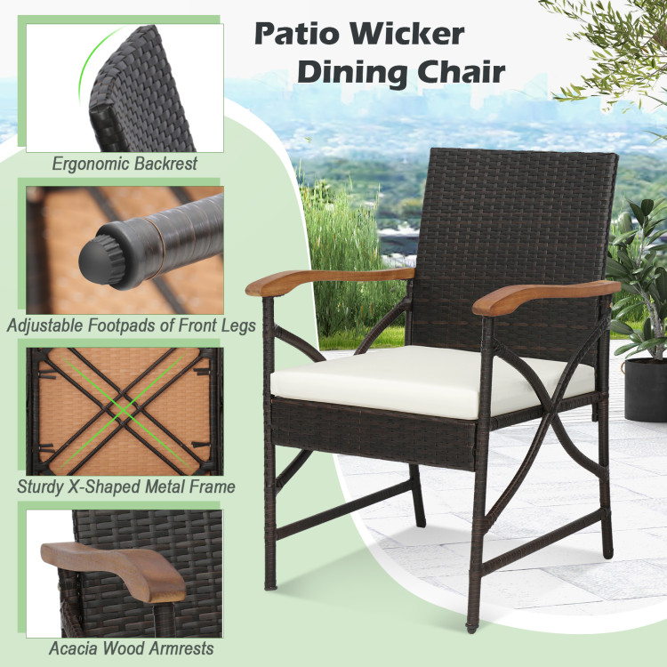 5/7-Piece Outdoor Dining Set with Acacia Wood Table - Image 9