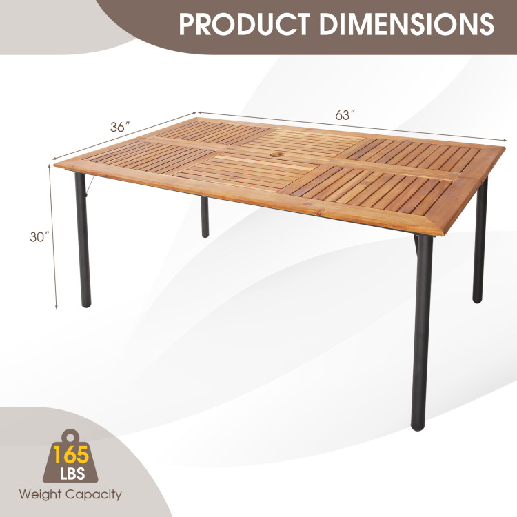 5/7-Piece Outdoor Dining Set with Acacia Wood Table - Image 5