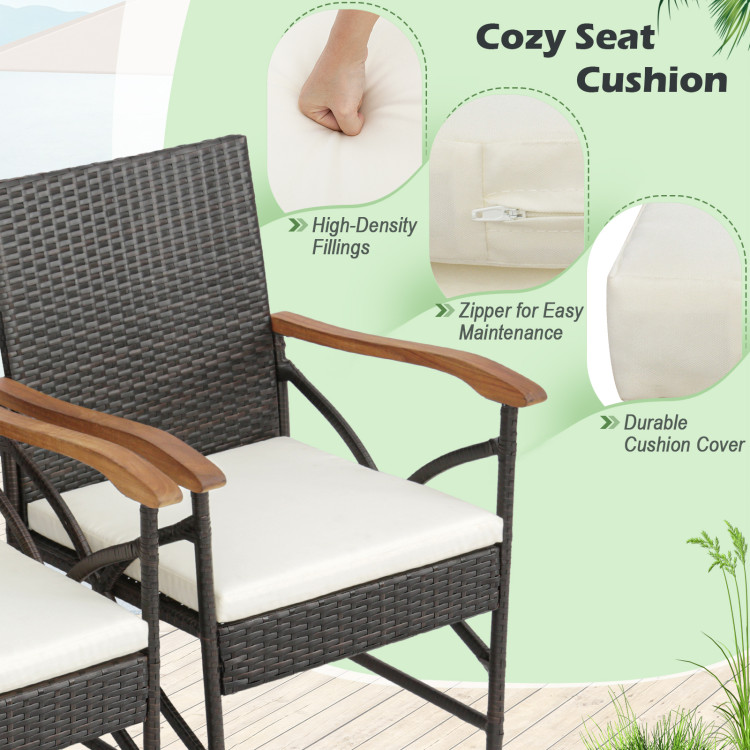 5/7-Piece Outdoor Dining Set with Acacia Wood Table - Image 8