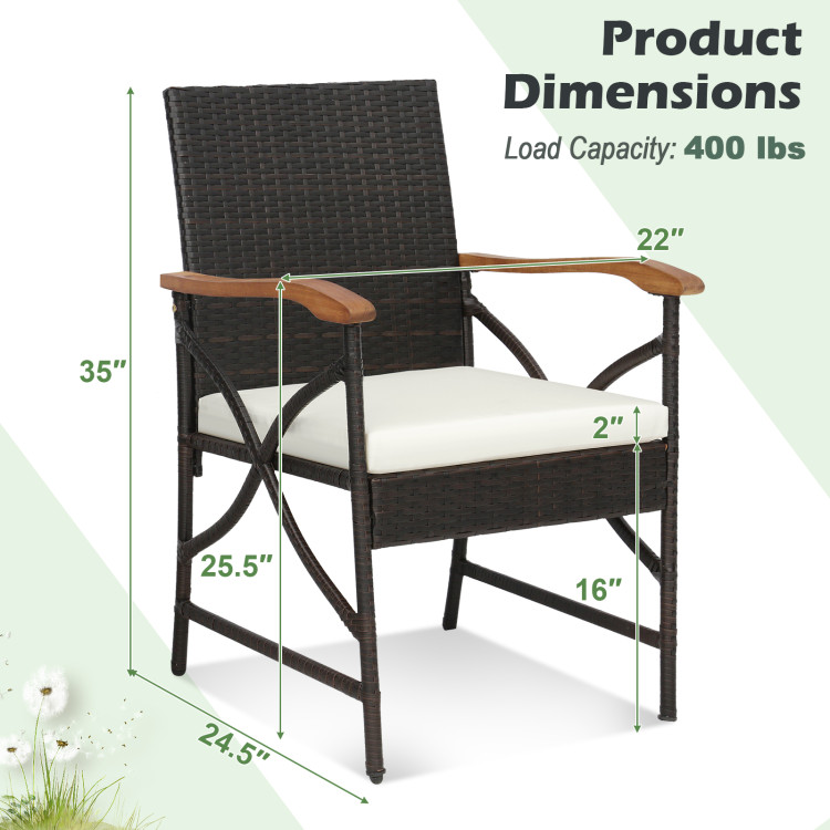 5/7-Piece Outdoor Dining Set with Acacia Wood Table - Image 4