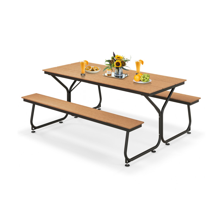 6 Feet Outdoor Picnic Table Bench Set for 6-8 People - Image 3