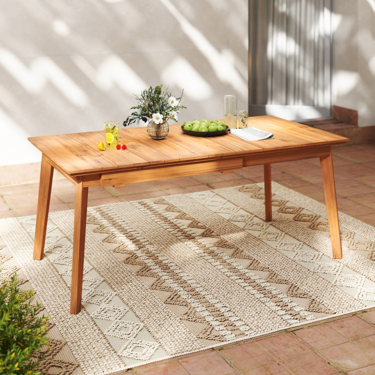 71 Inch-94 Inch 6-8 People Patio Extendable Dining Table - Image 2