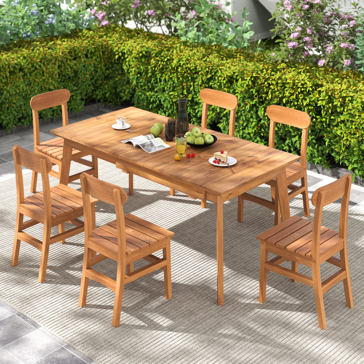 71 Inch-94 Inch 6-8 People Patio Extendable Dining Table - Image 3