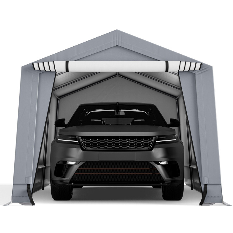 10 x 16/10 x 20 Feet Outdoor Heavy-Duty Carport with 2 Doors - Image 8