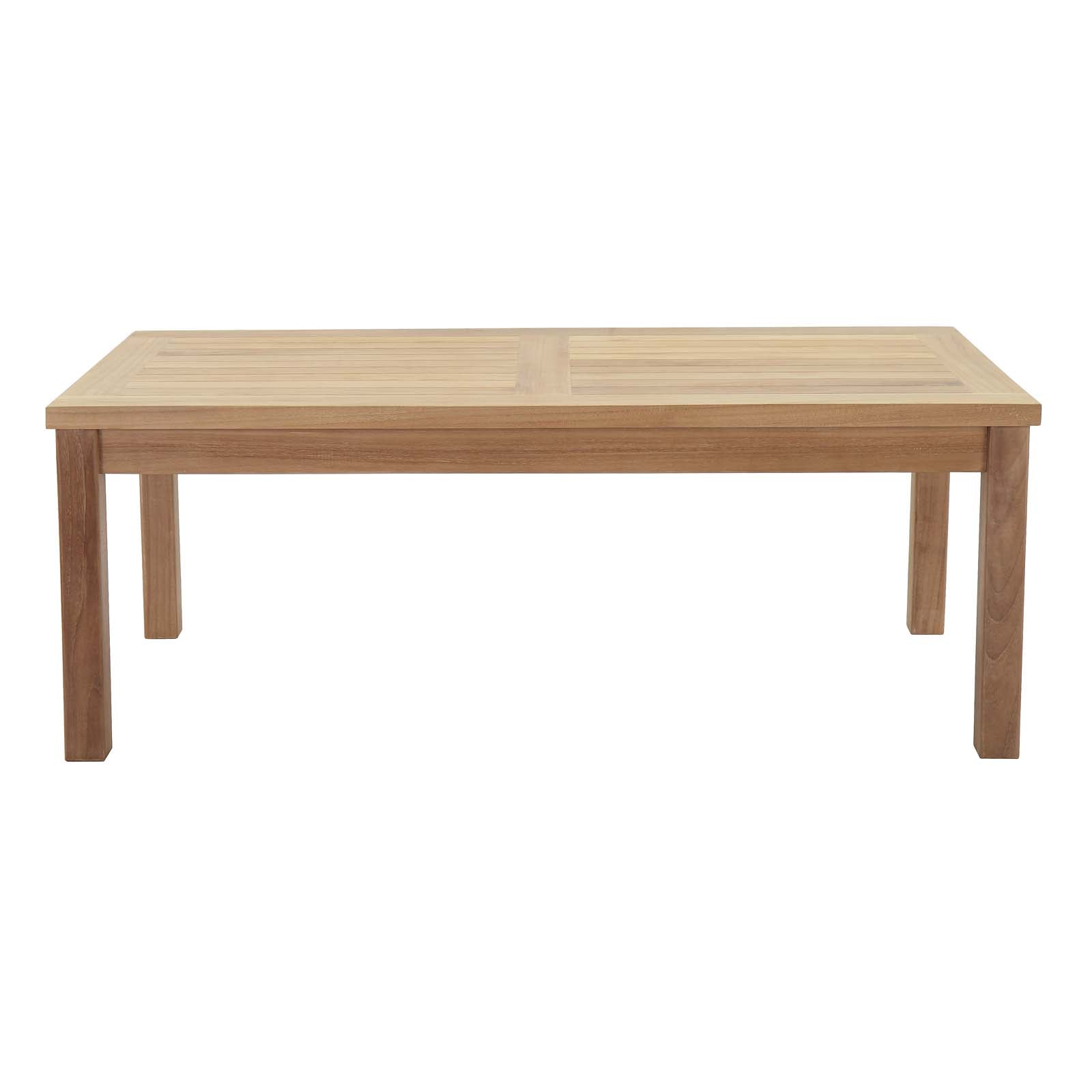 Marina Outdoor Patio Teak Rectangle Coffee Table - Image 3