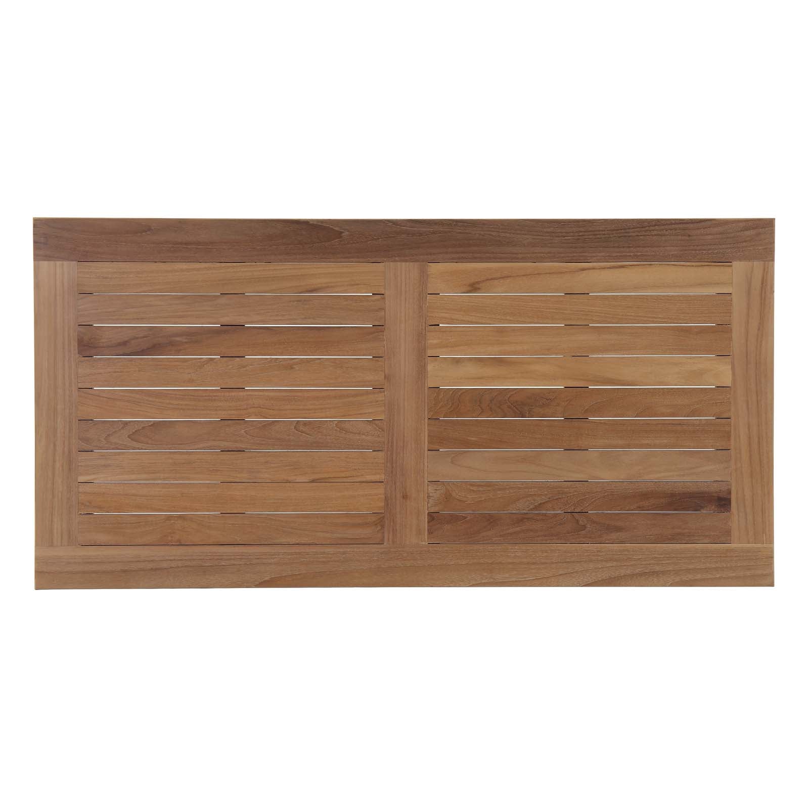Marina Outdoor Patio Teak Rectangle Coffee Table - Image 4