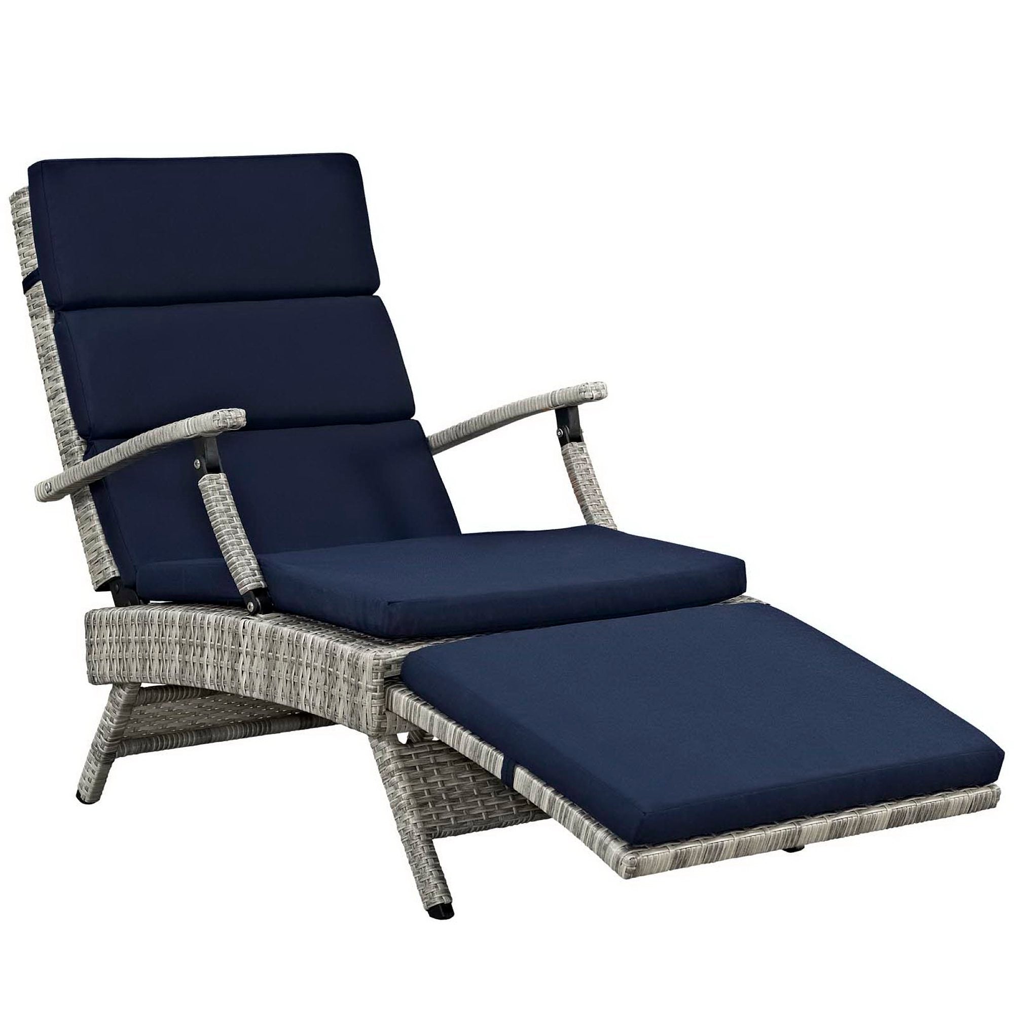 Envisage Chaise Outdoor Wicker Rattan Lounge Chair - Image 3