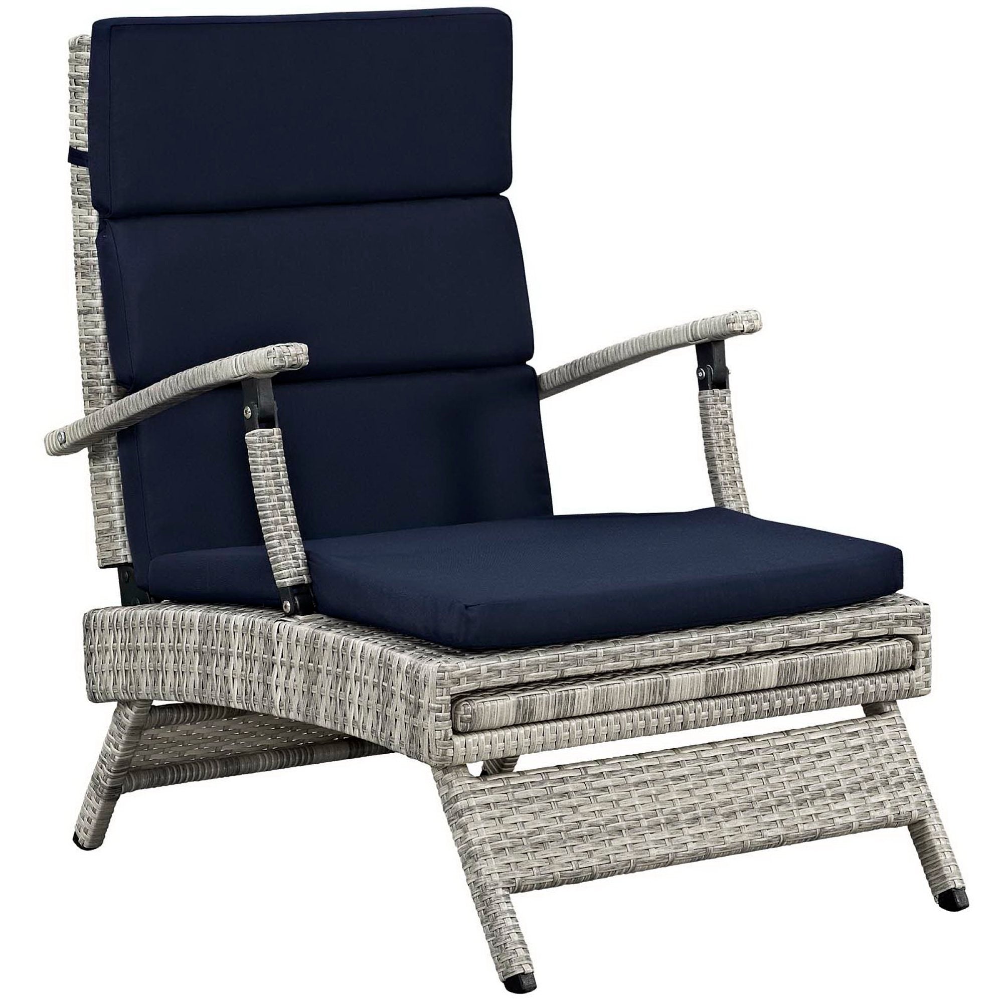 Envisage Chaise Outdoor Wicker Rattan Lounge Chair - Image 7