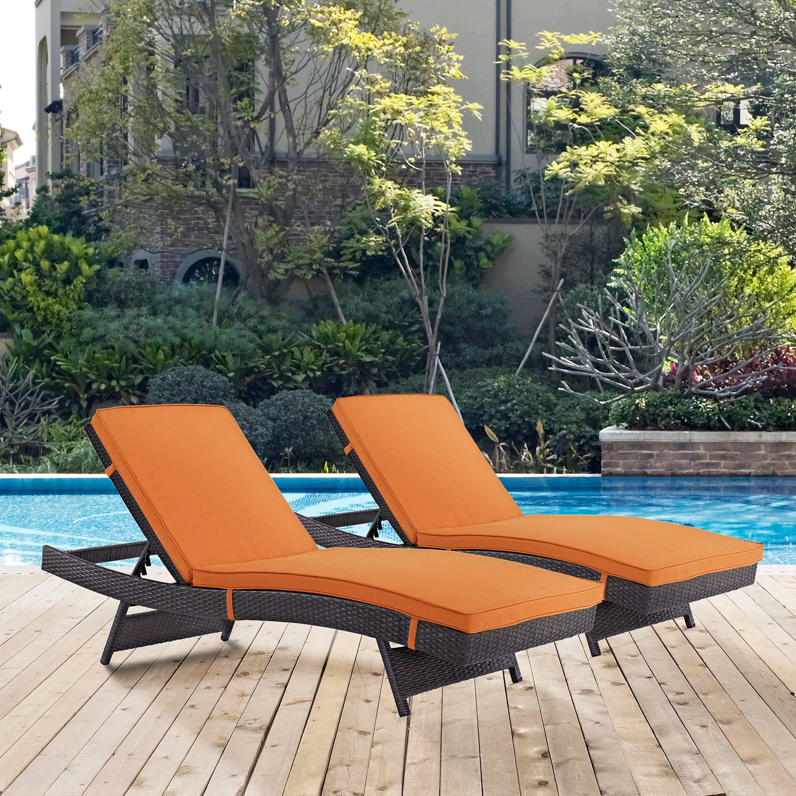 Convene Chaise Outdoor Patio Set of 2 - Image 5
