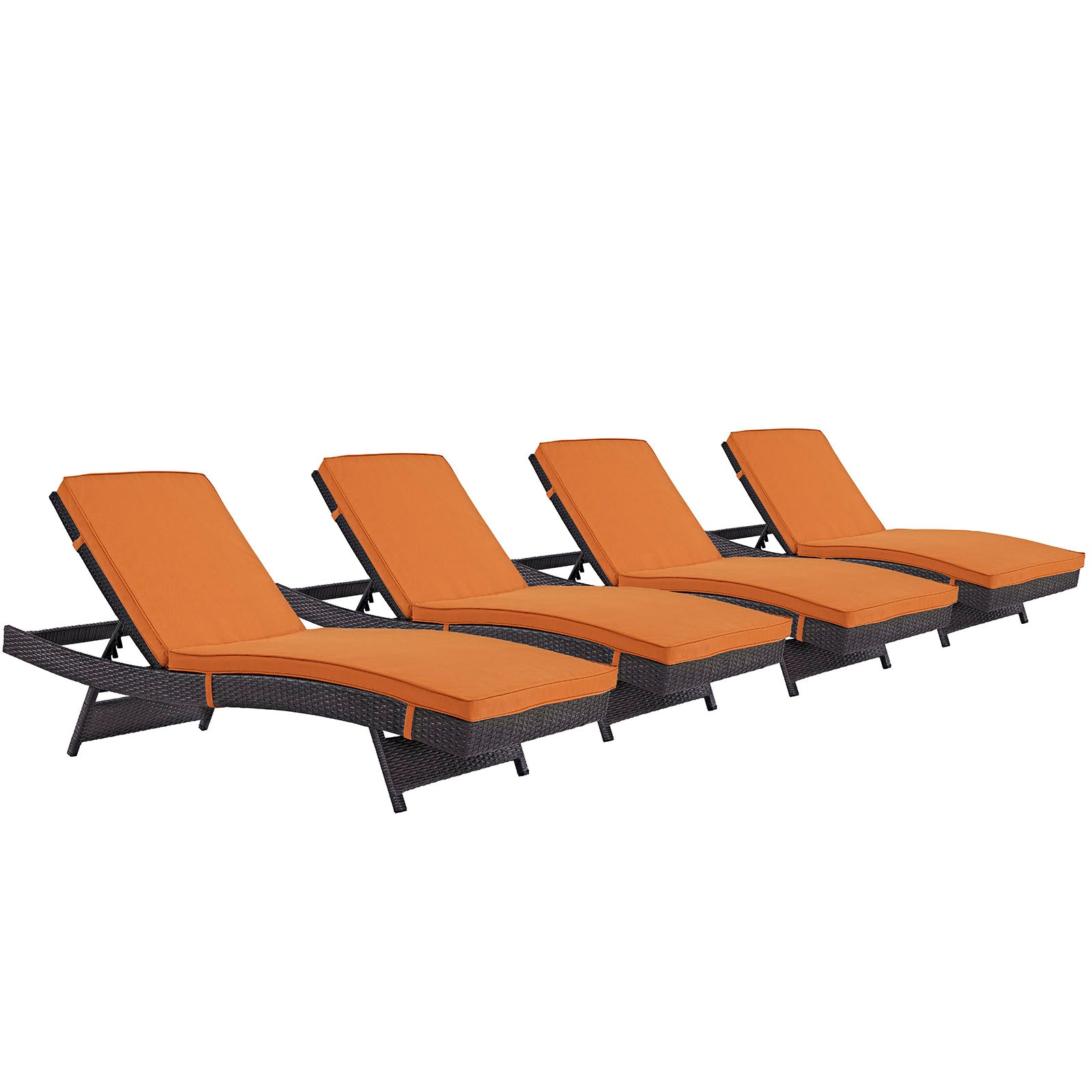 Convene Chaise Outdoor Patio Set of 4 - Image 7