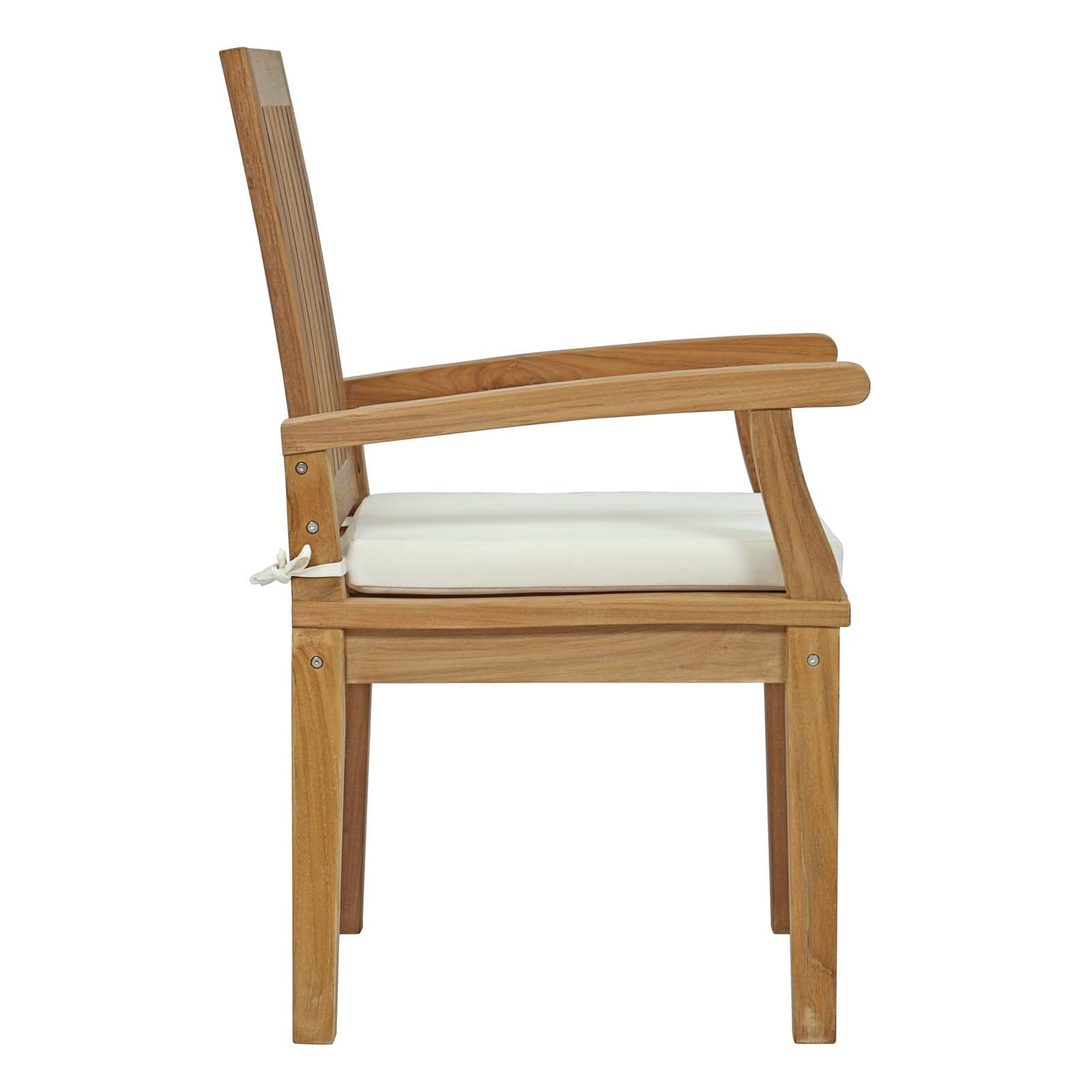Marina Outdoor Patio Teak Dining Chair - Image 3