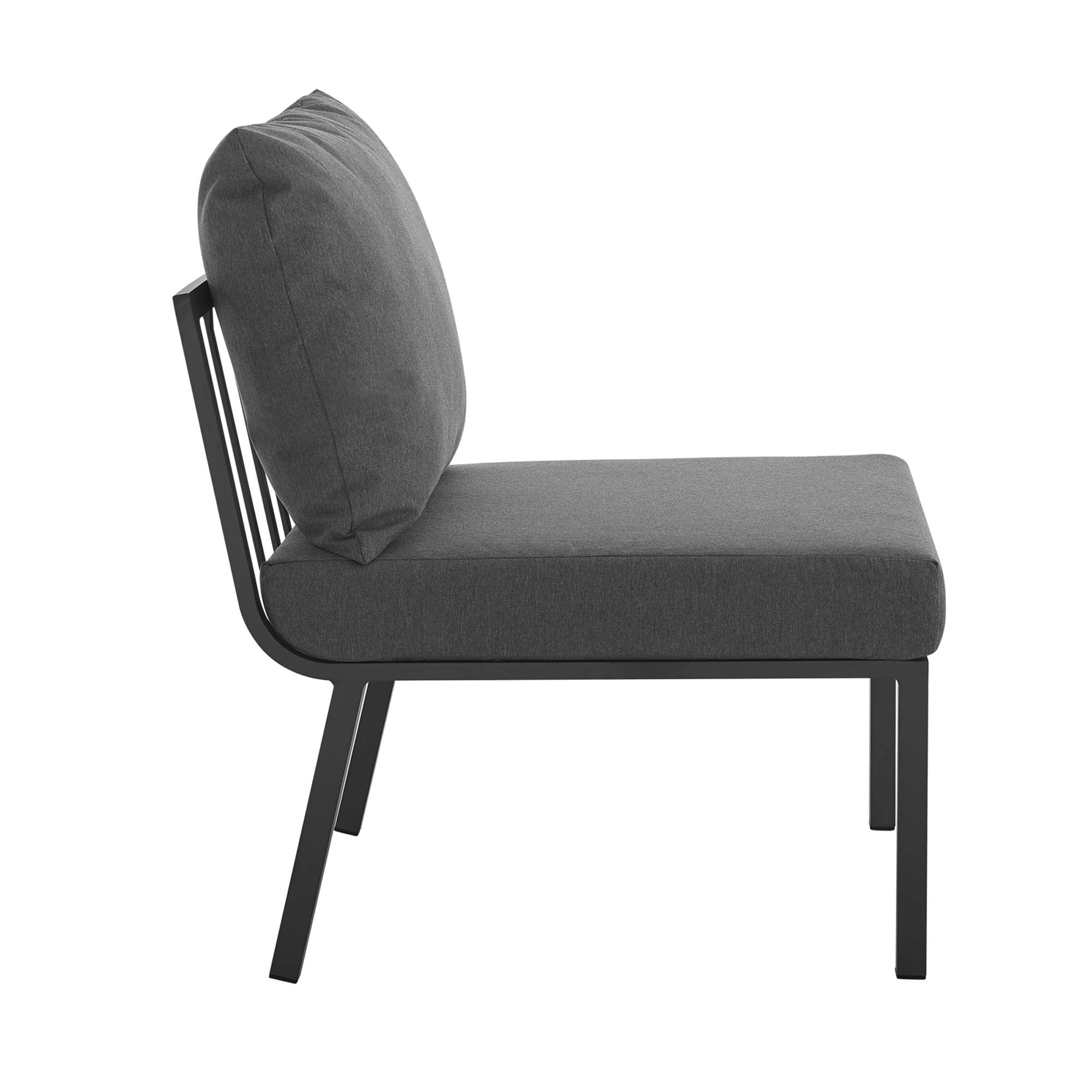 Riverside Outdoor Patio Aluminum Armless Chair - Image 4