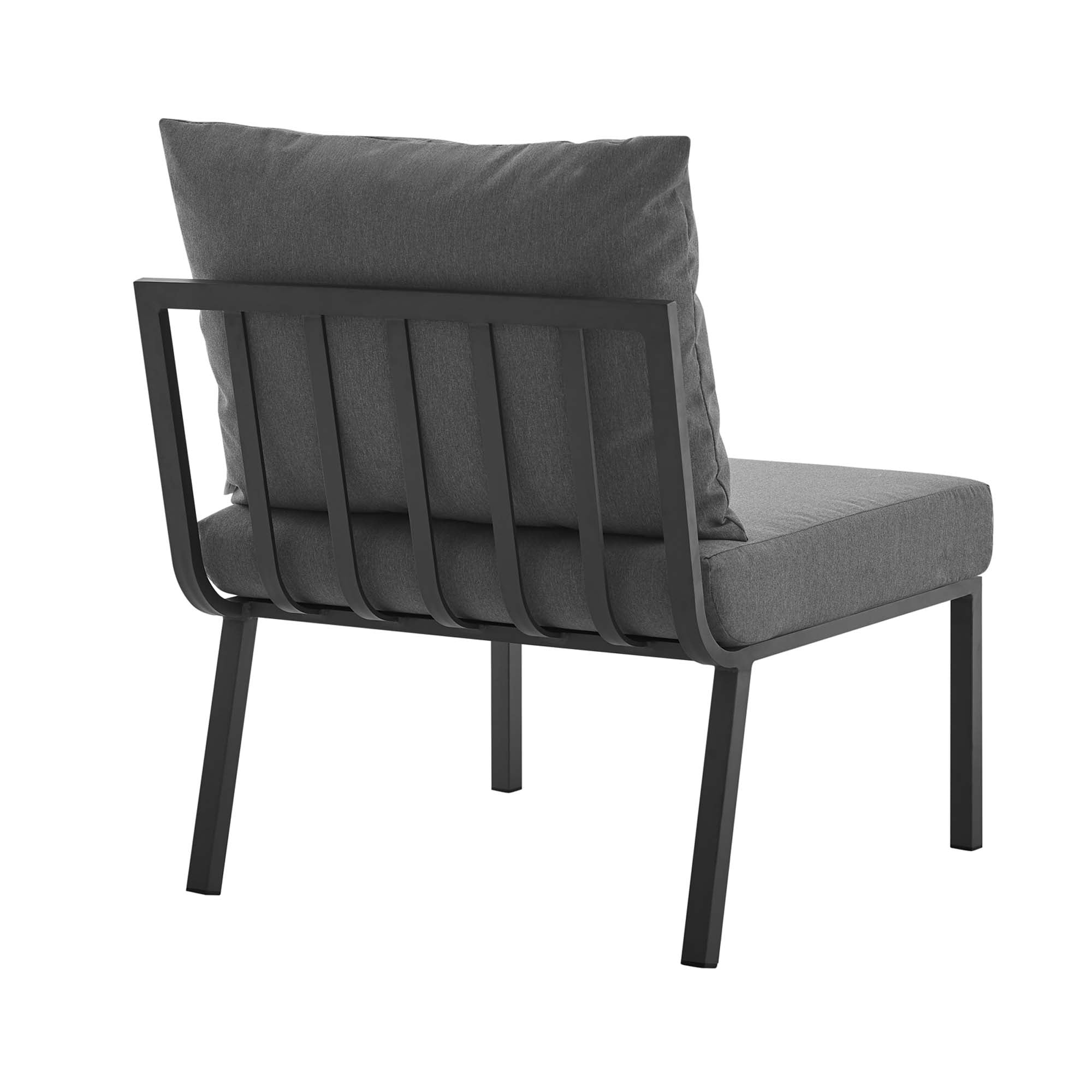 Riverside Outdoor Patio Aluminum Armless Chair - Image 5