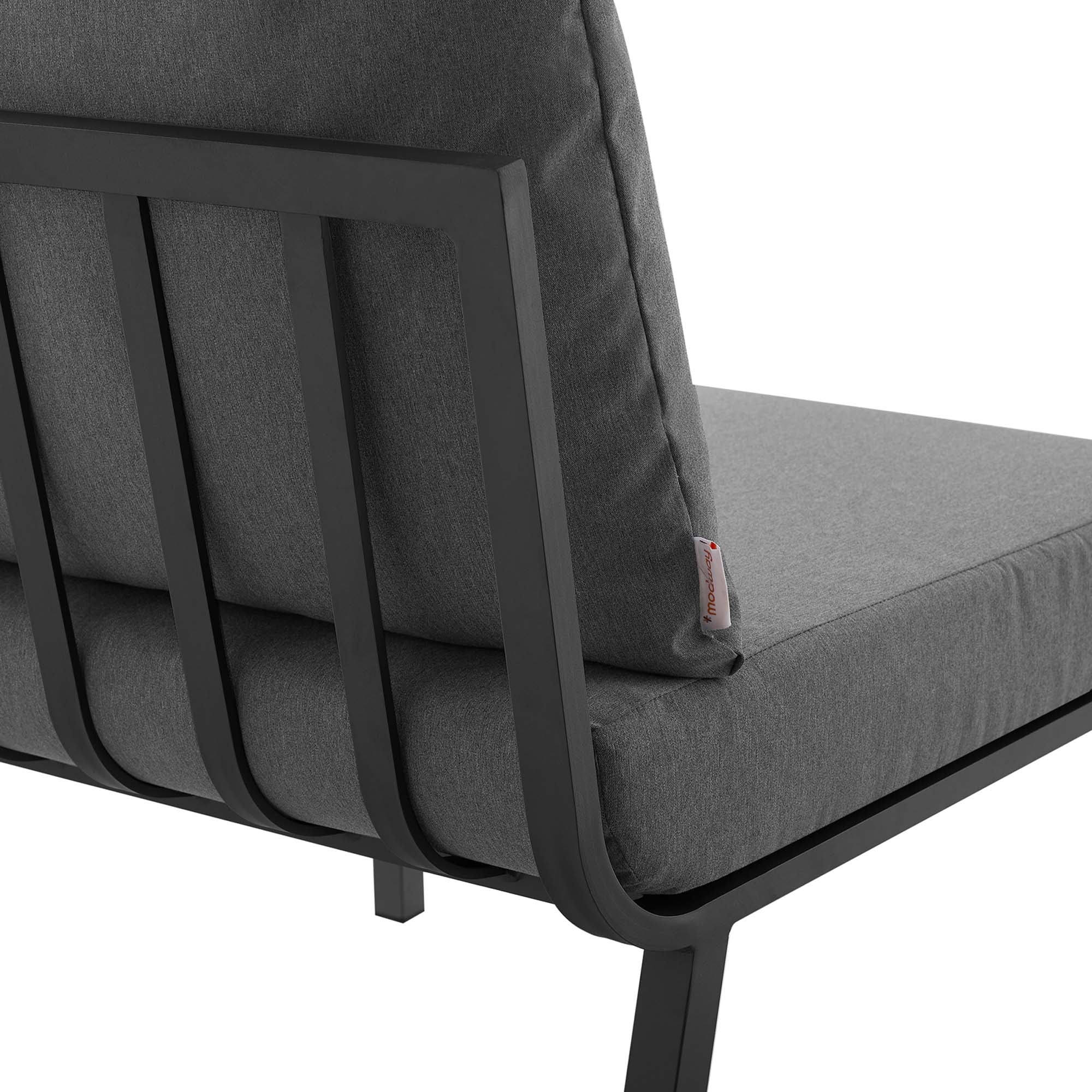 Riverside Outdoor Patio Aluminum Armless Chair - Image 7