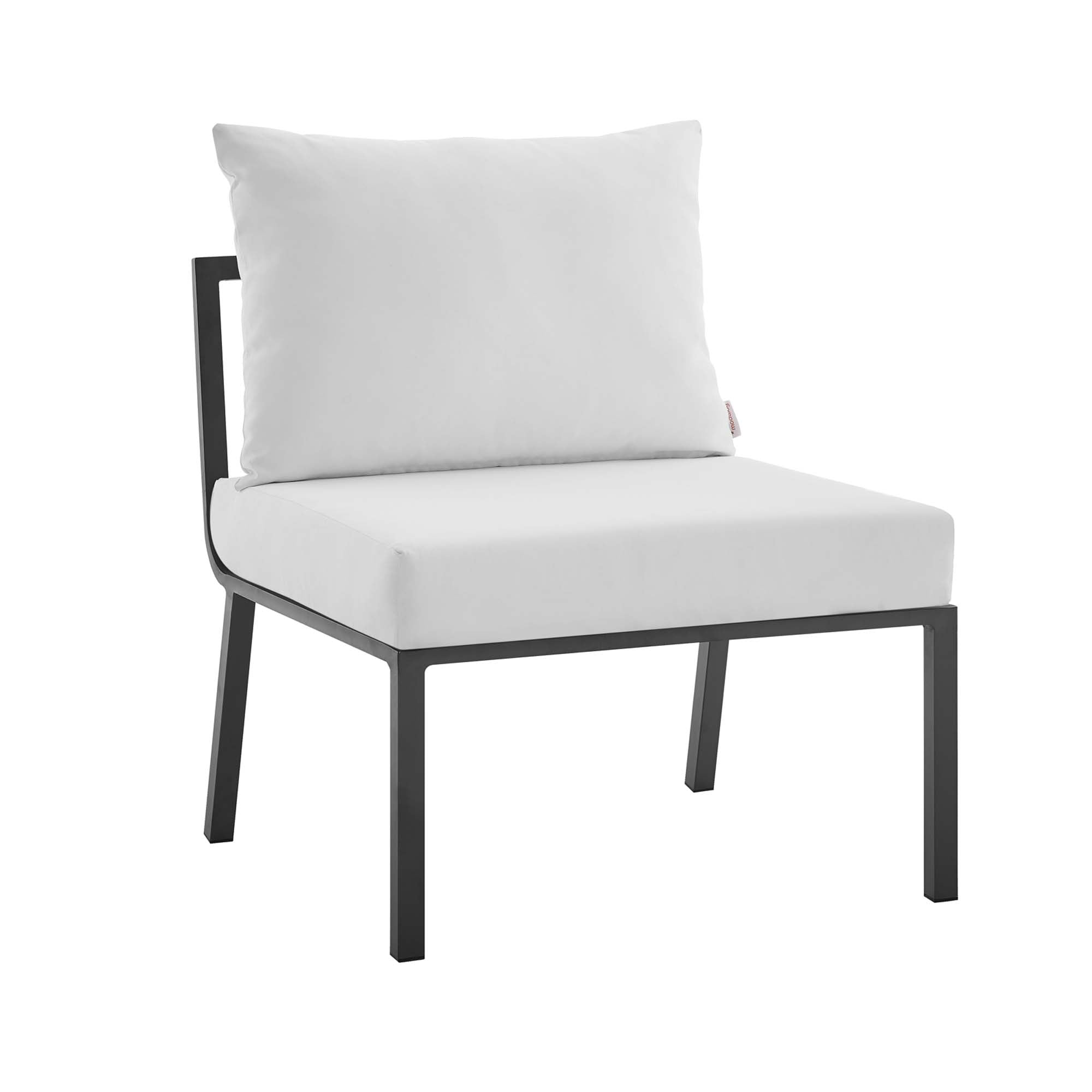 Riverside Outdoor Patio Aluminum Armless Chair - Image 9