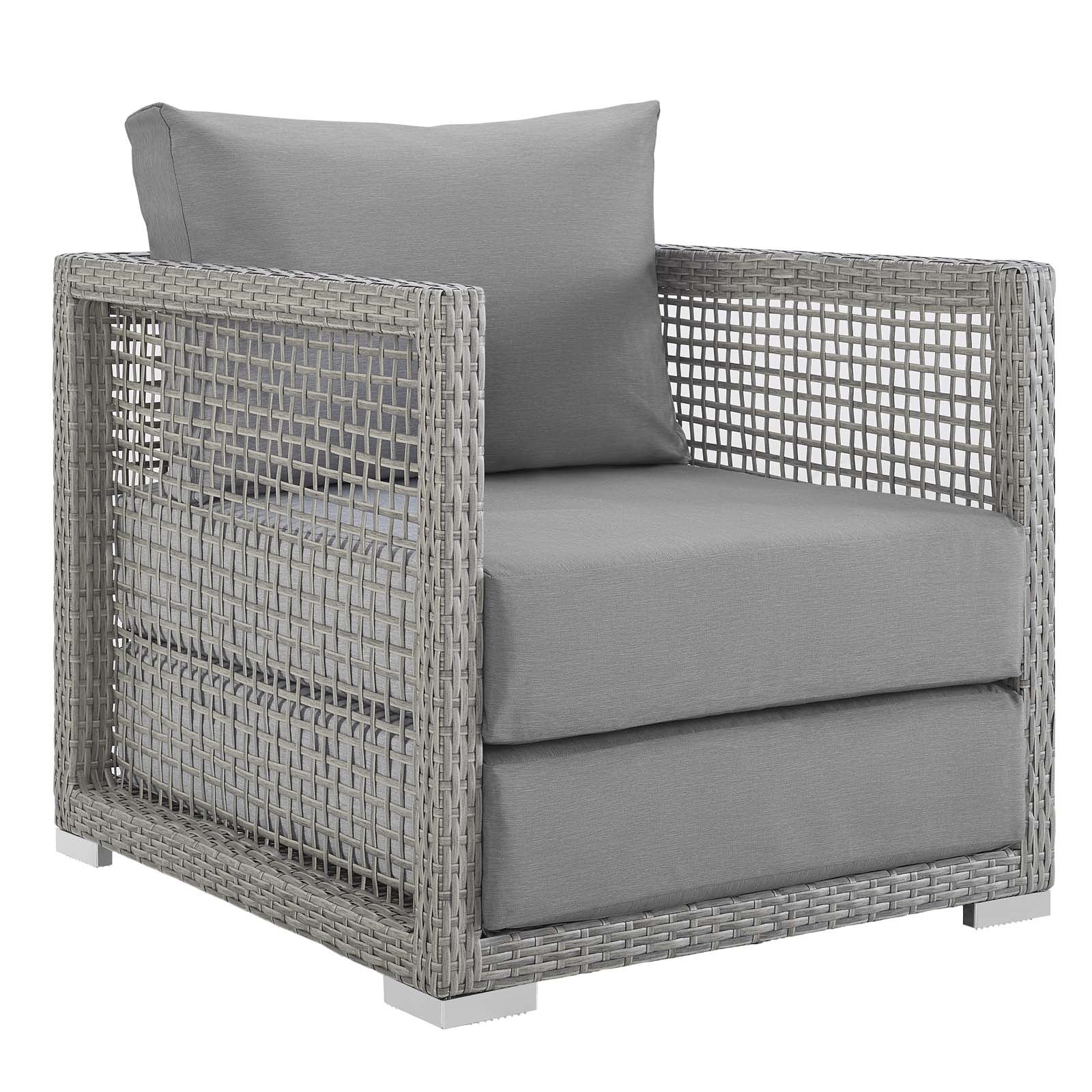 Aura 3 Piece Outdoor Patio Wicker Rattan Set - Image 4