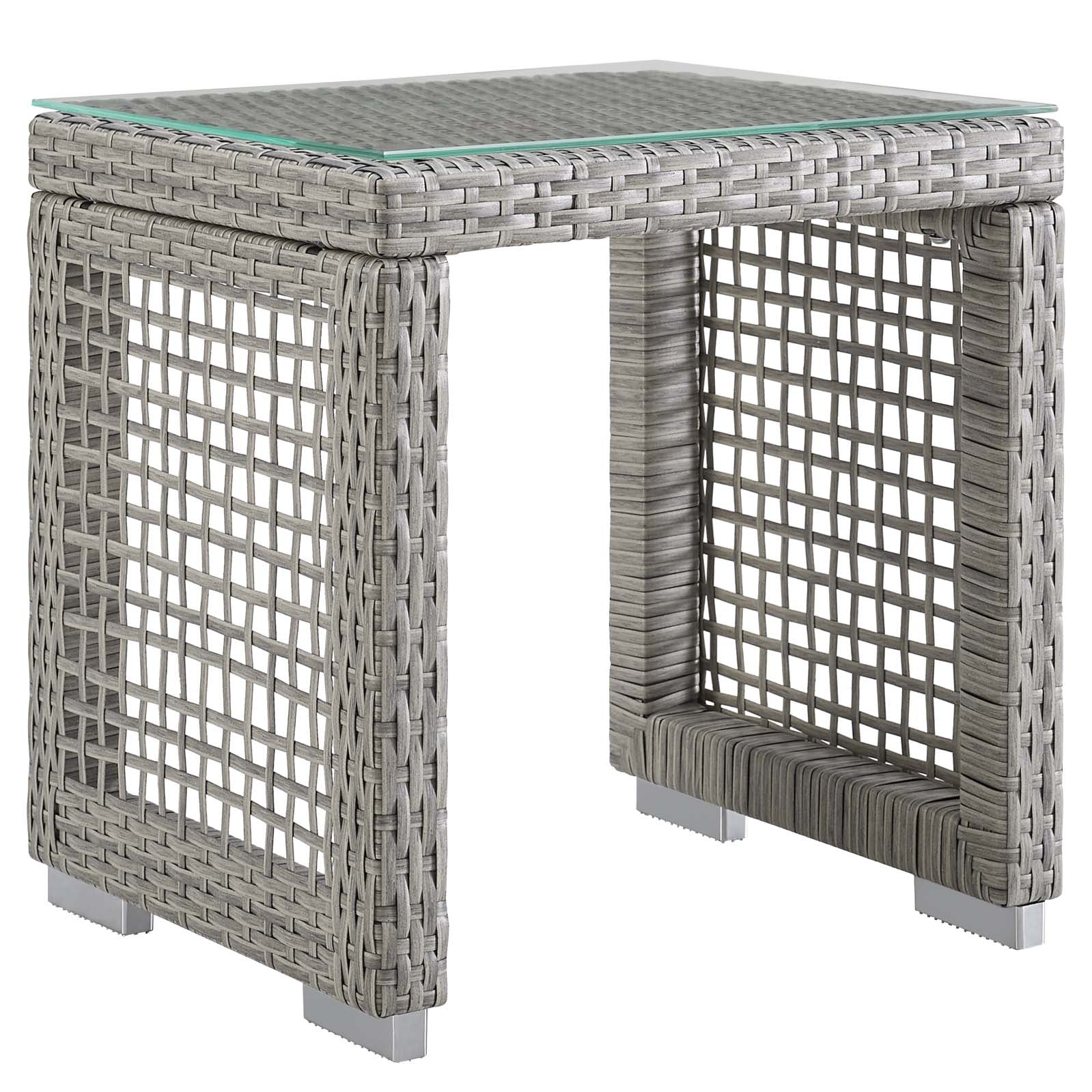 Aura 3 Piece Outdoor Patio Wicker Rattan Set - Image 5