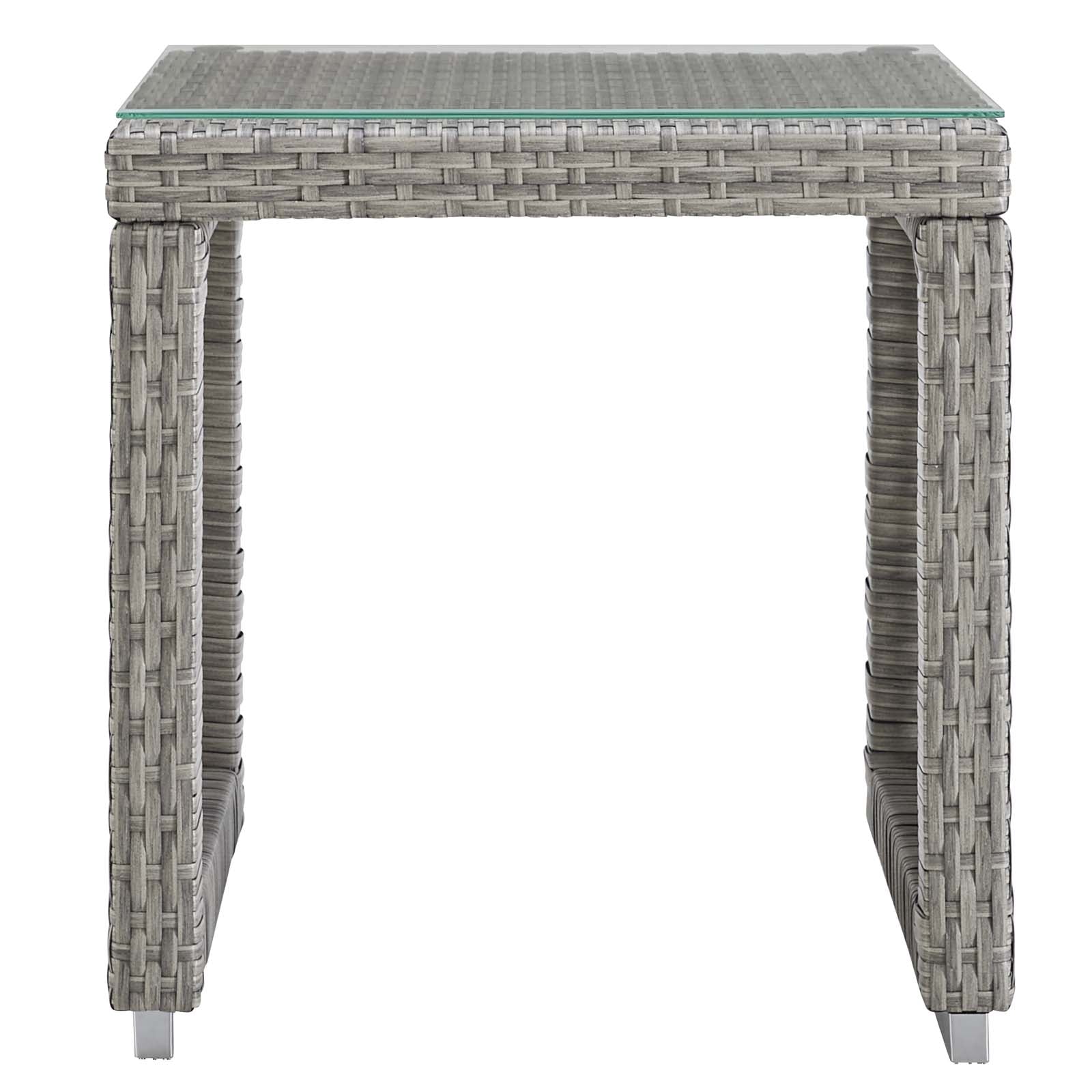 Aura 3 Piece Outdoor Patio Wicker Rattan Set - Image 8
