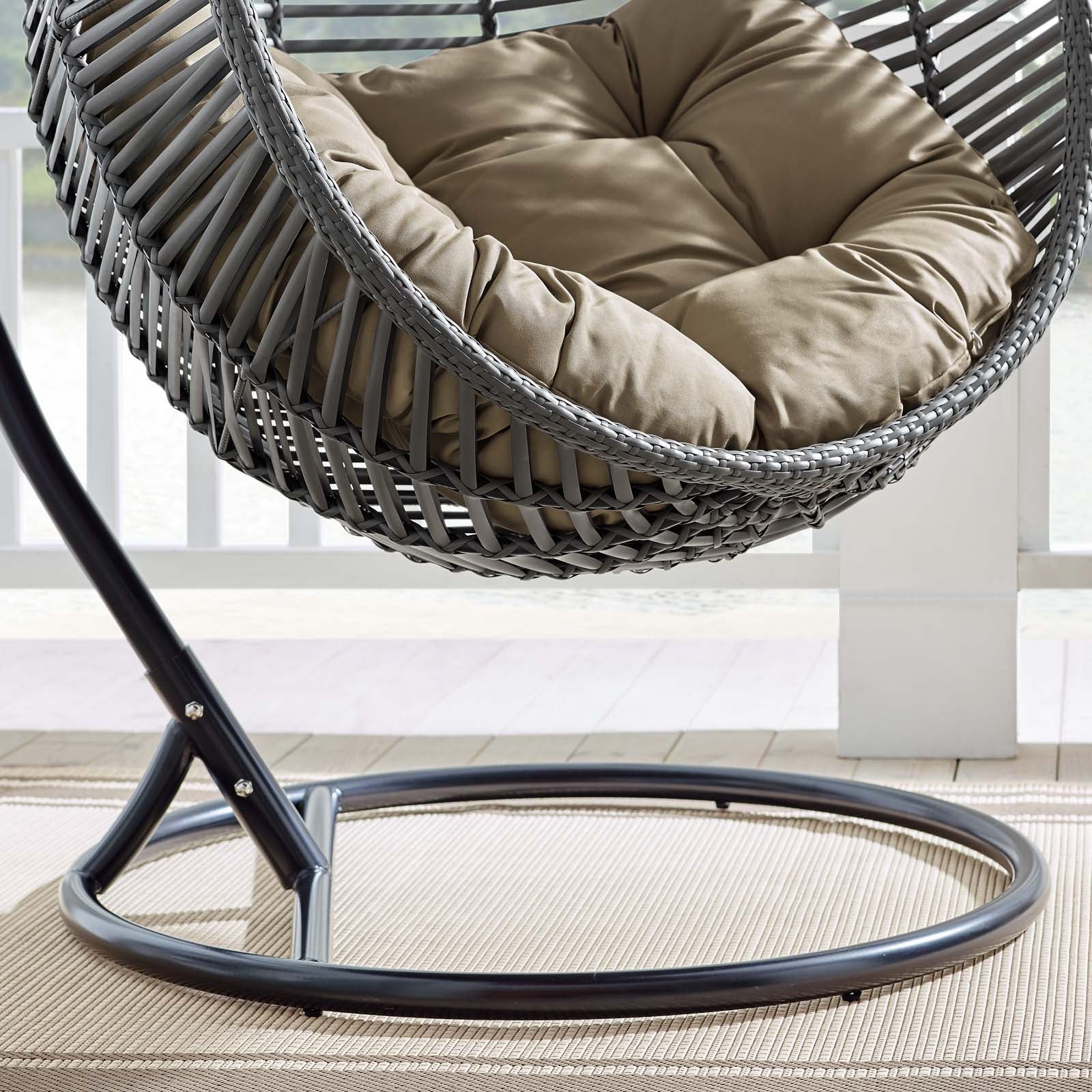 Garner Teardrop Outdoor Patio Swing Chair - Image 9