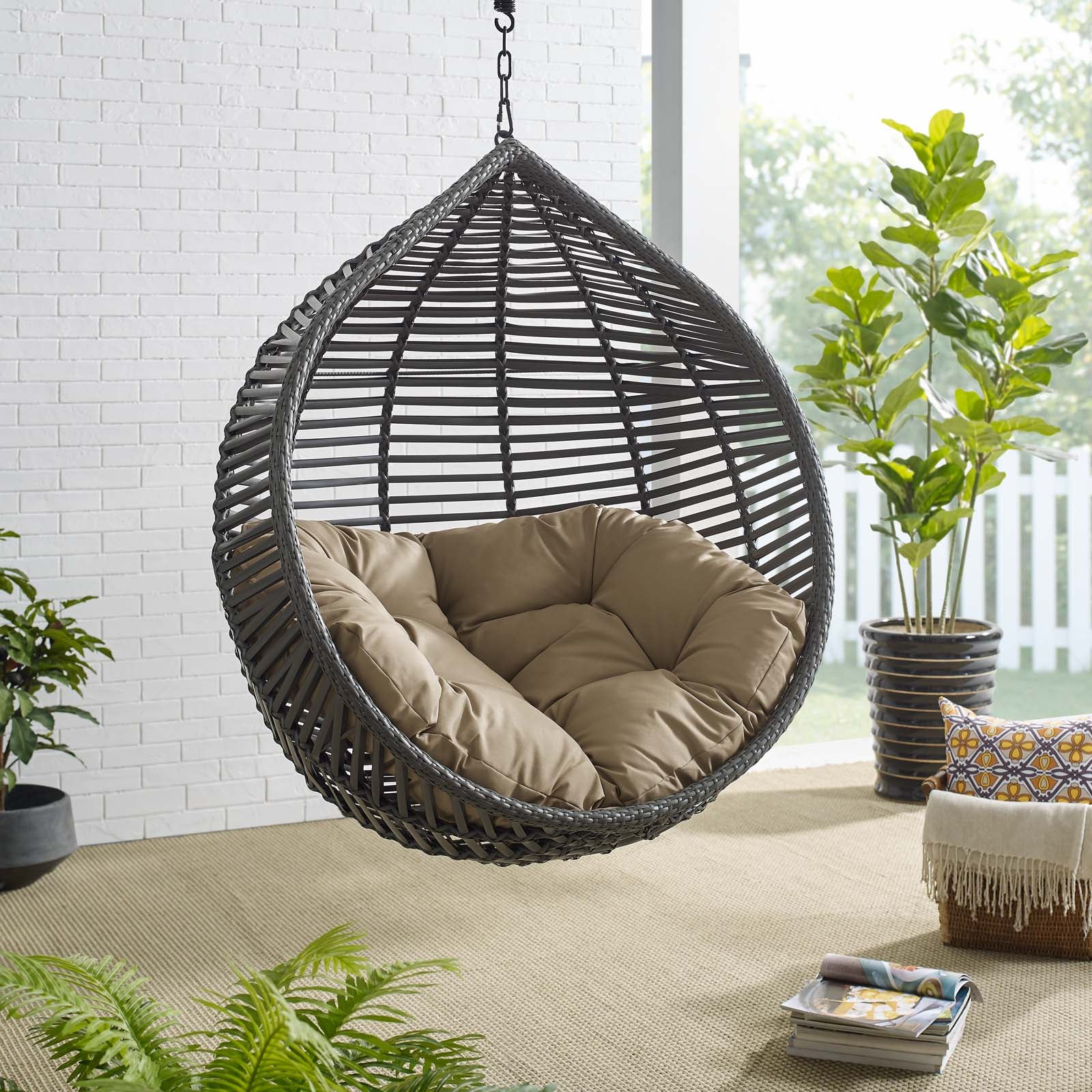 Garner Teardrop Outdoor Patio Swing Chair - Image 10