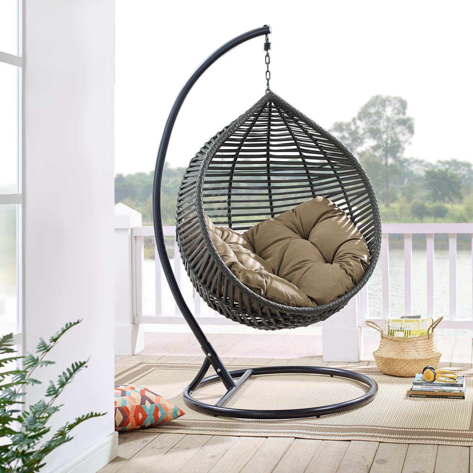 Garner Teardrop Outdoor Patio Swing Chair - Image 7