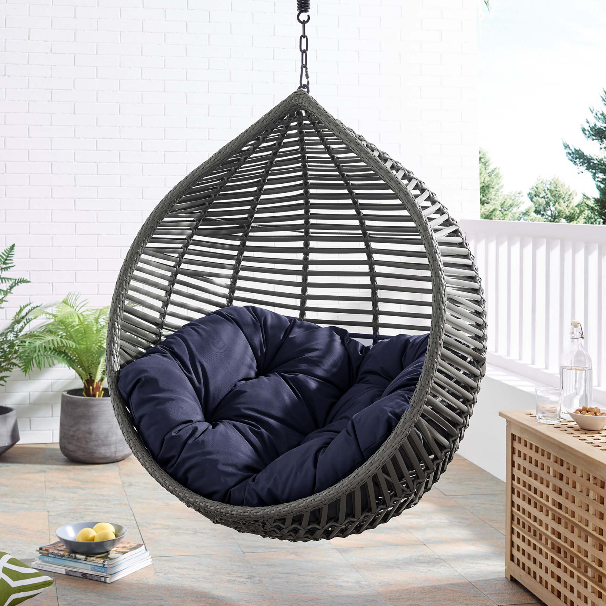 Garner Teardrop Outdoor Patio Swing Chair Without Stand - Image 10