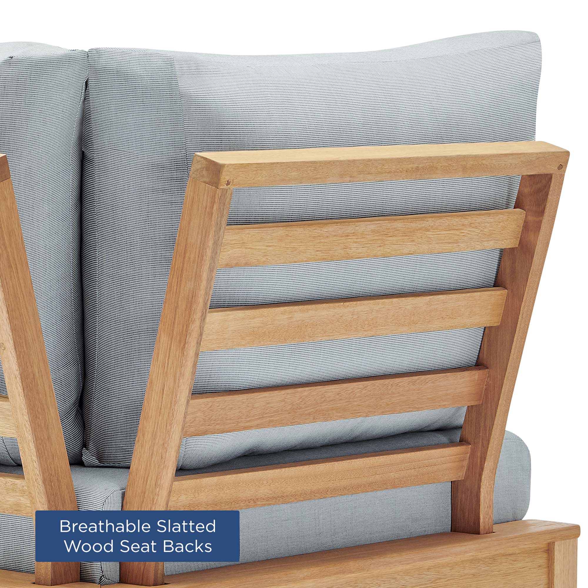 Freeport Karri Wood Sectional Sofa Outdoor Patio Corner Chair - Image 4