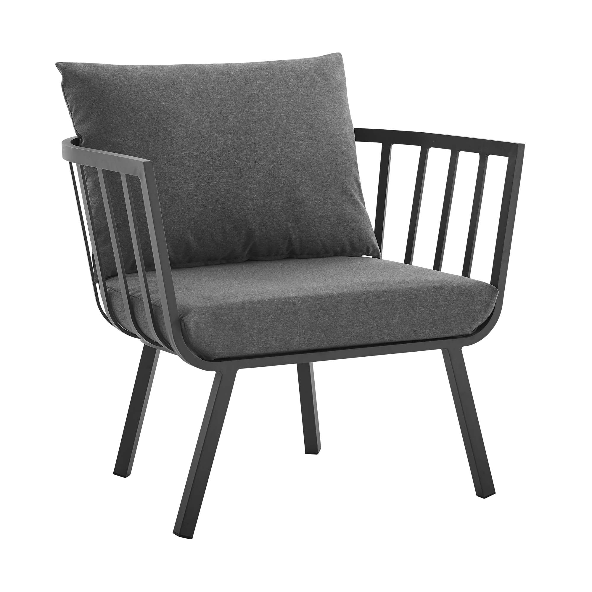 Riverside Outdoor Patio Aluminum Armchair Set of 2 - Image 4