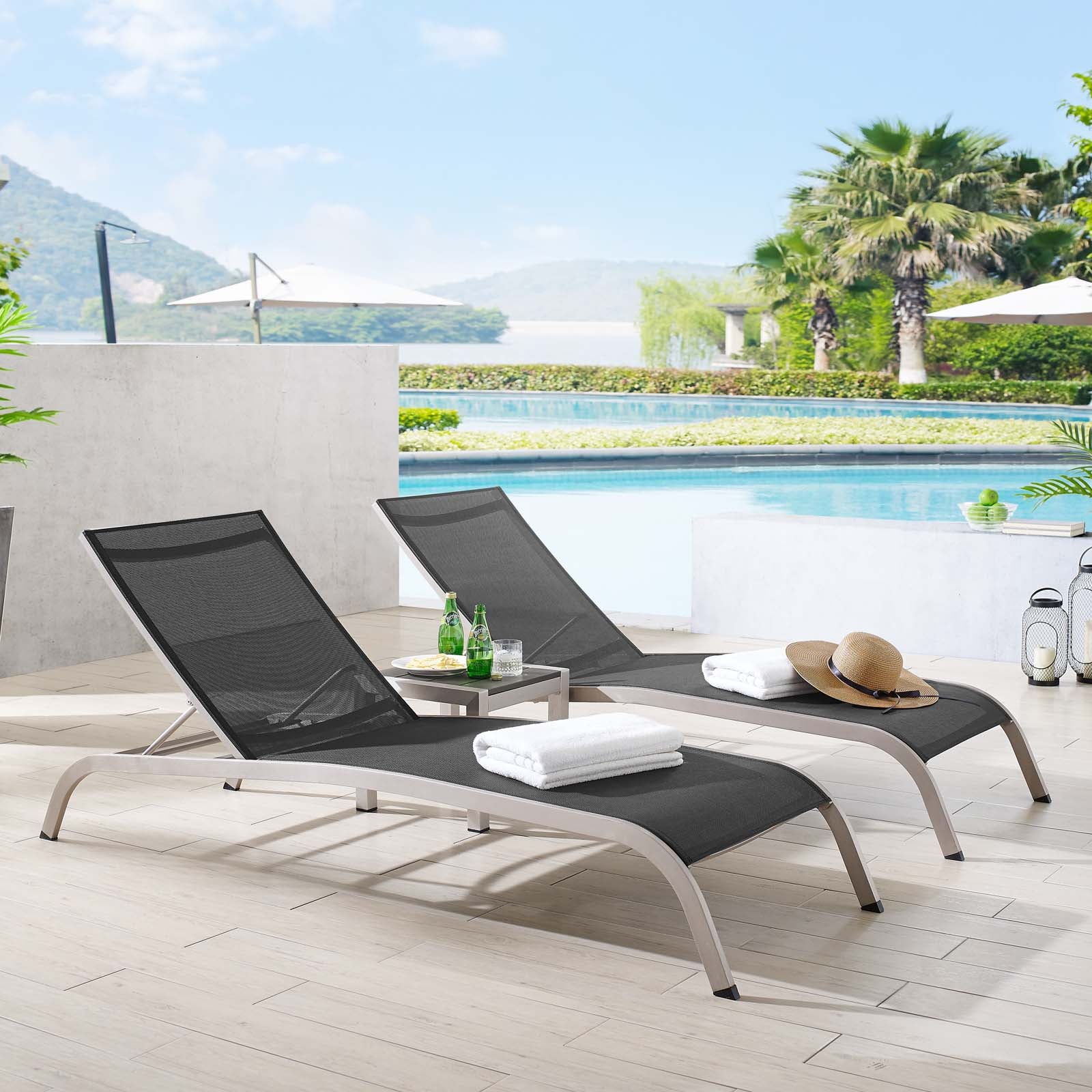 Savannah 3 Piece Outdoor Patio Mesh Set - Image 2