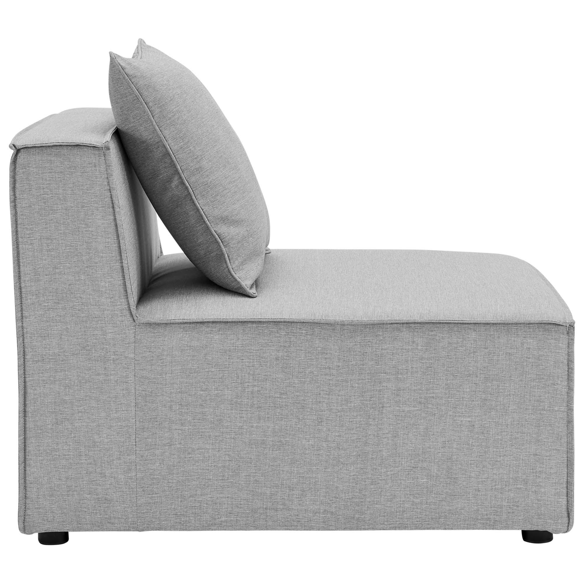 Saybrook Outdoor Patio Upholstered Sectional Sofa Armless Chair - Image 4