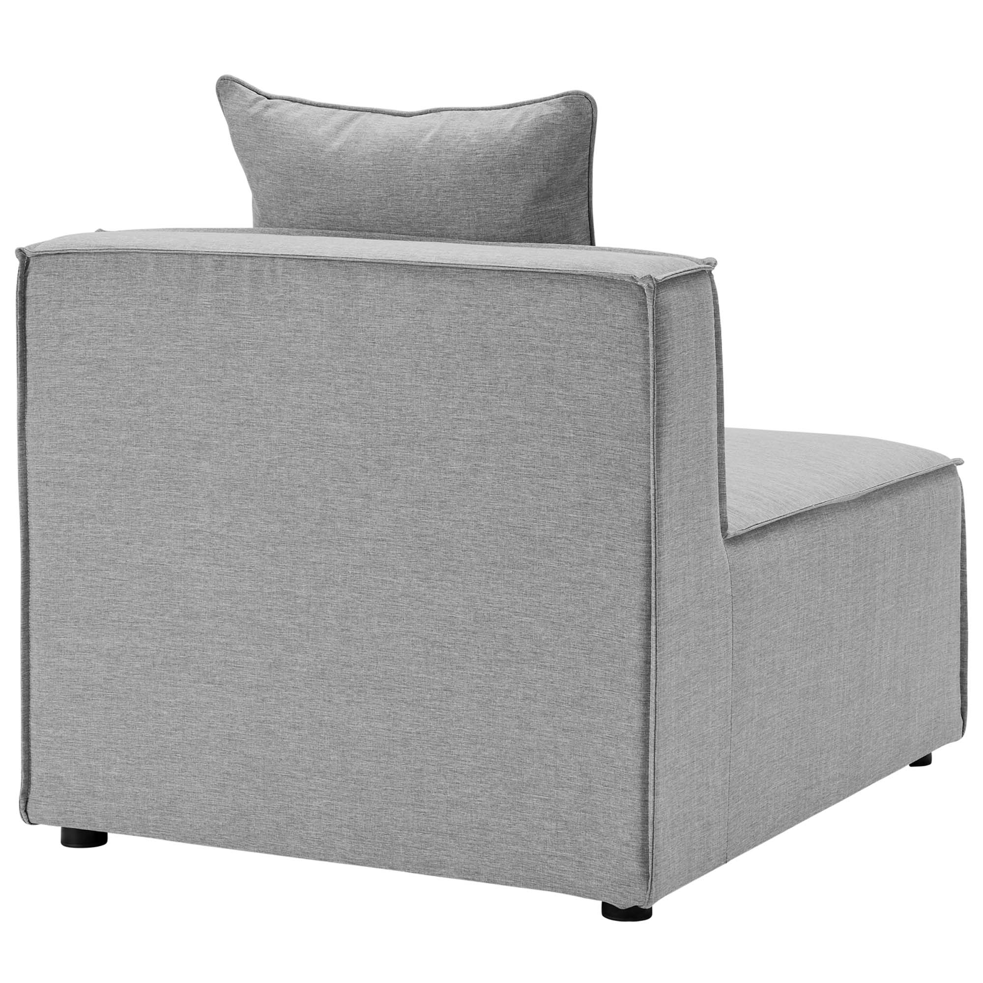 Saybrook Outdoor Patio Upholstered Sectional Sofa Armless Chair - Image 6