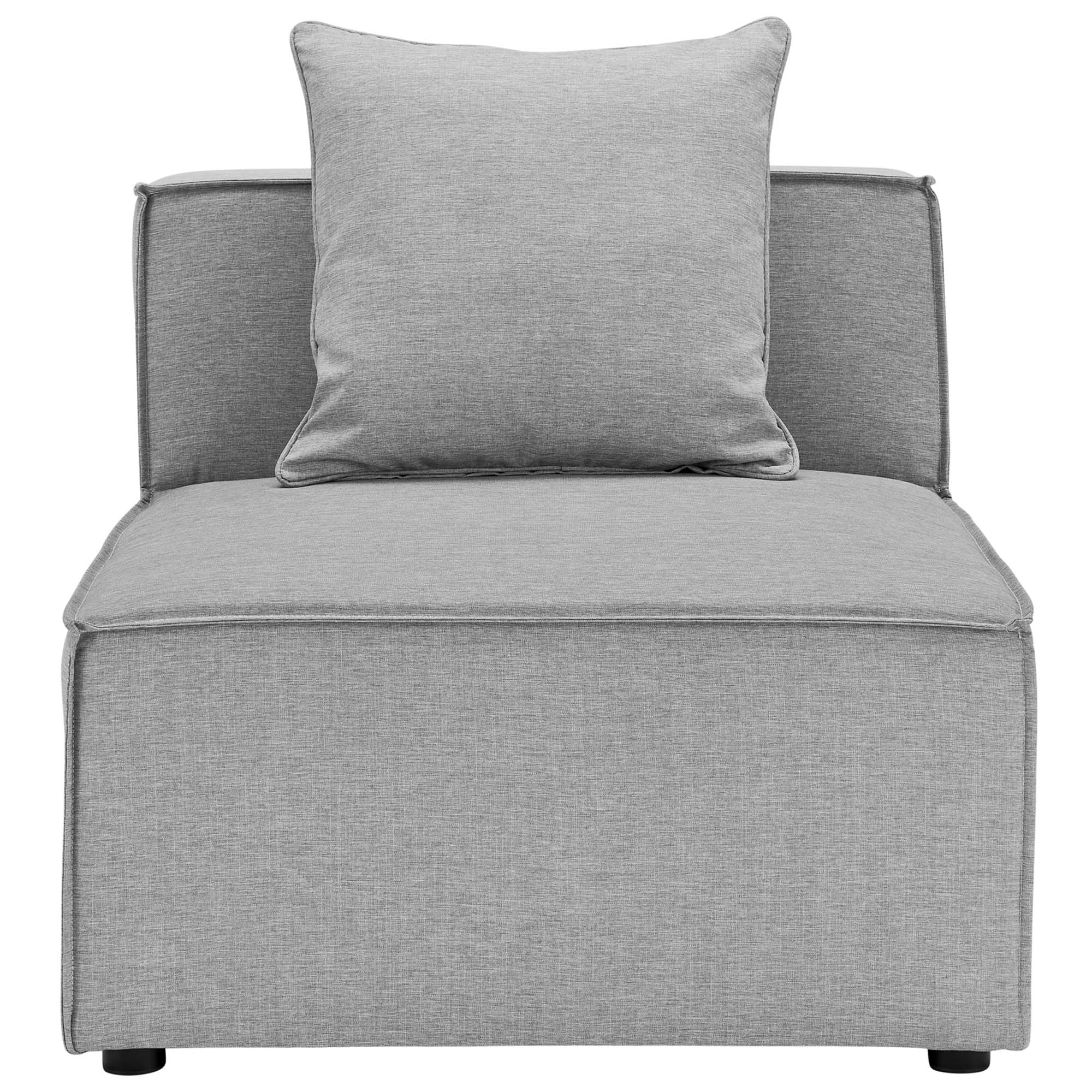 Saybrook Outdoor Patio Upholstered Sectional Sofa Armless Chair - Image 5
