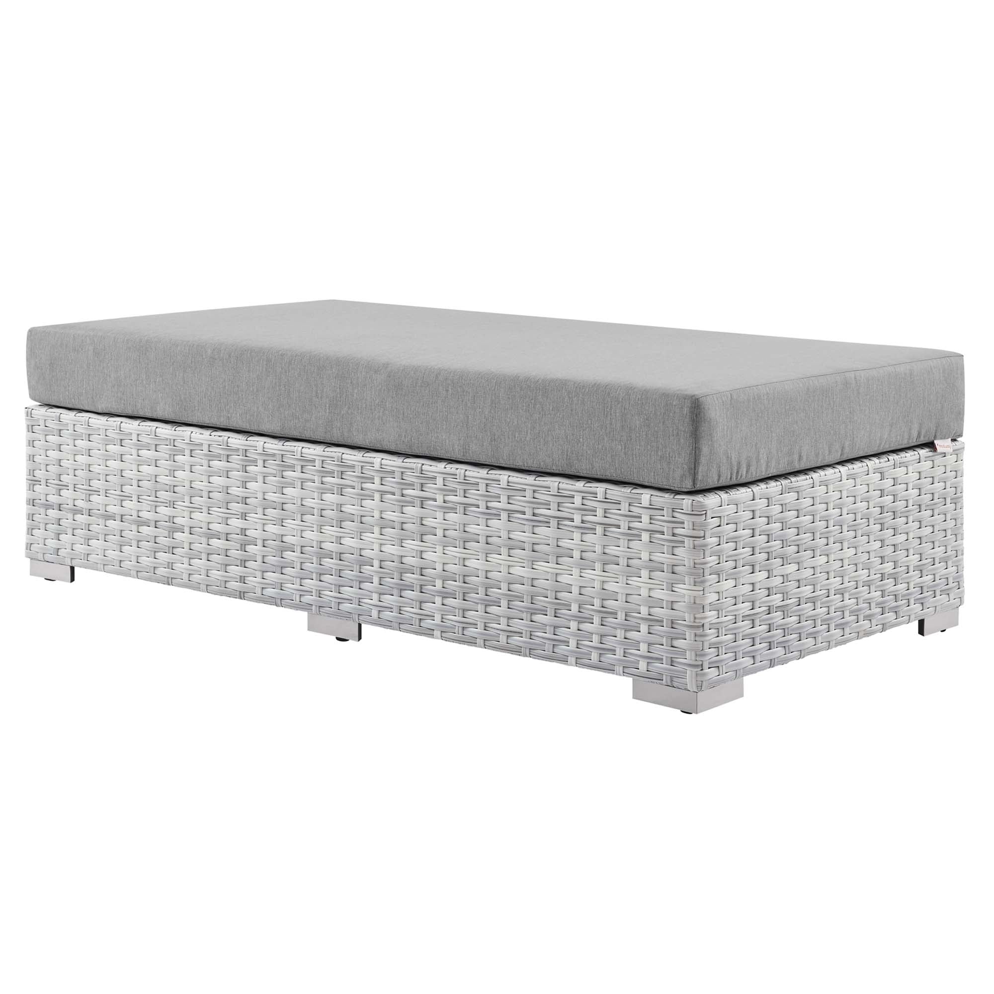 Convene Outdoor Patio Rectangular Ottoman - Image 8