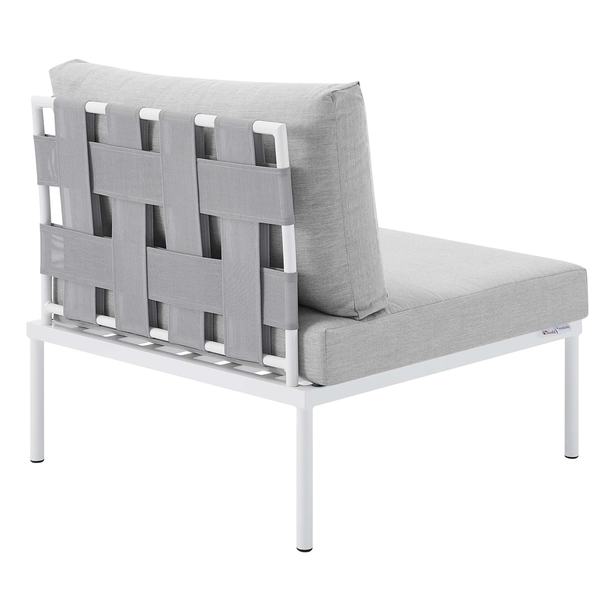 Harmony Sunbrella Outdoor Patio Aluminum Armless Chair - Image 6