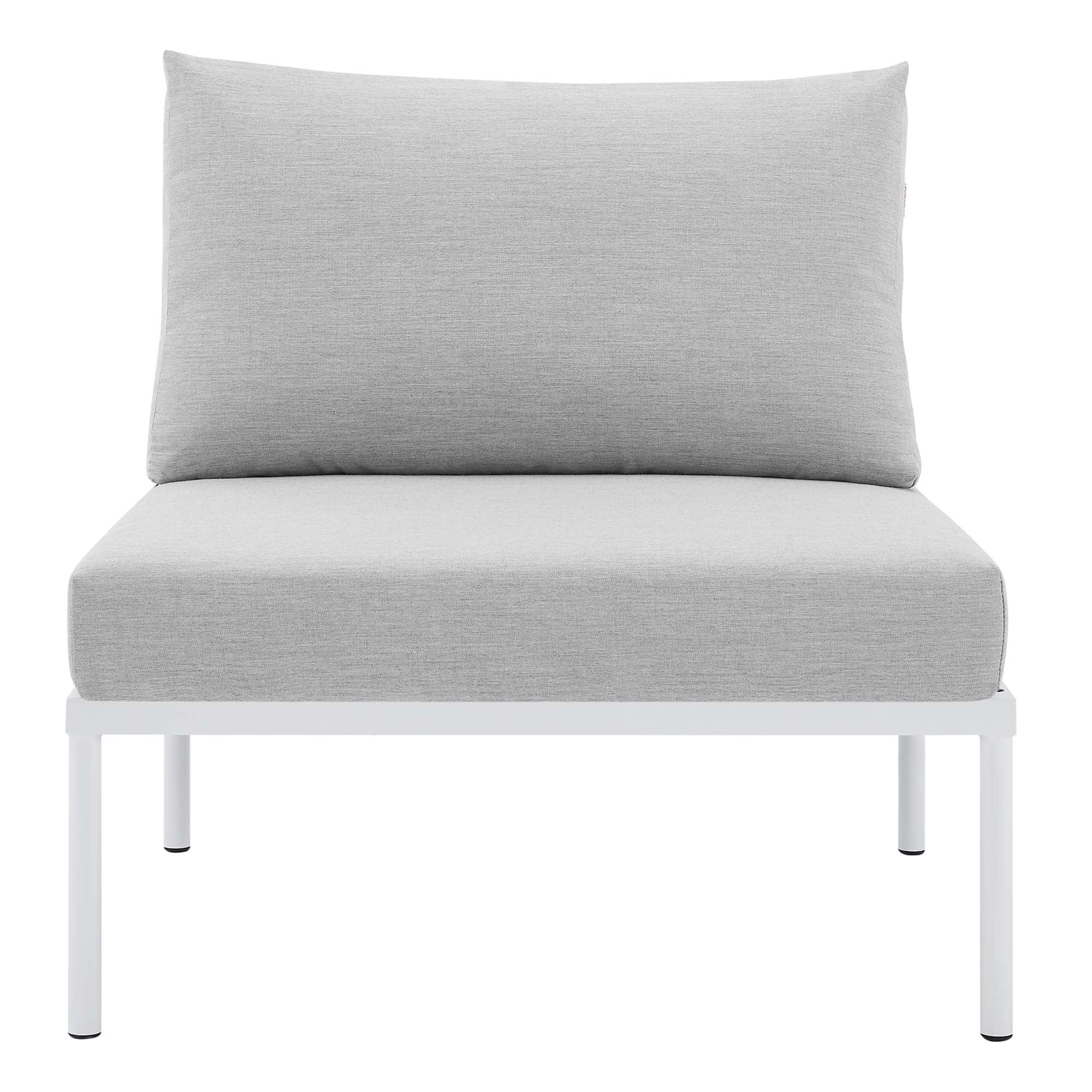 Harmony Sunbrella Outdoor Patio Aluminum Armless Chair - Image 7