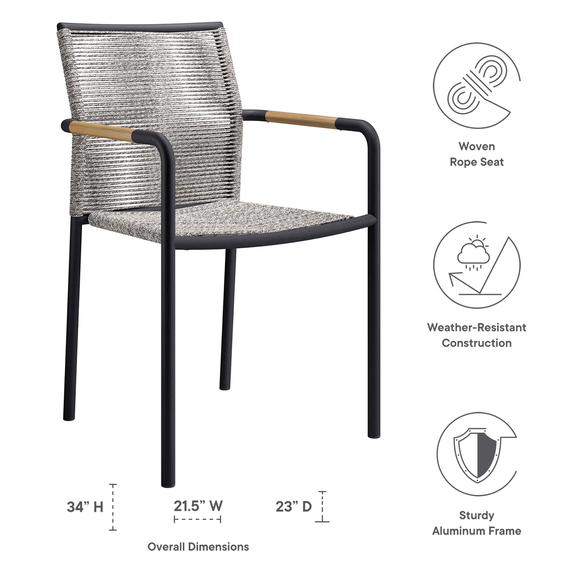 Serenity Outdoor Patio Armchairs Set of 2 - Image 3