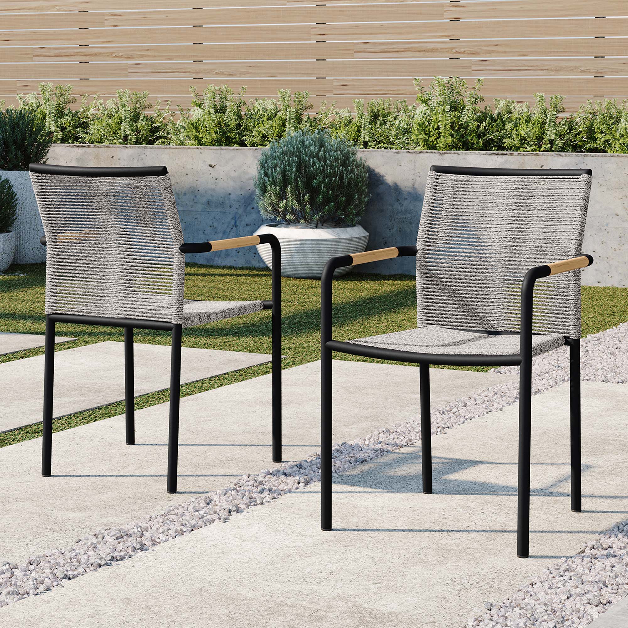 Serenity Outdoor Patio Armchairs Set of 2 - Image 2