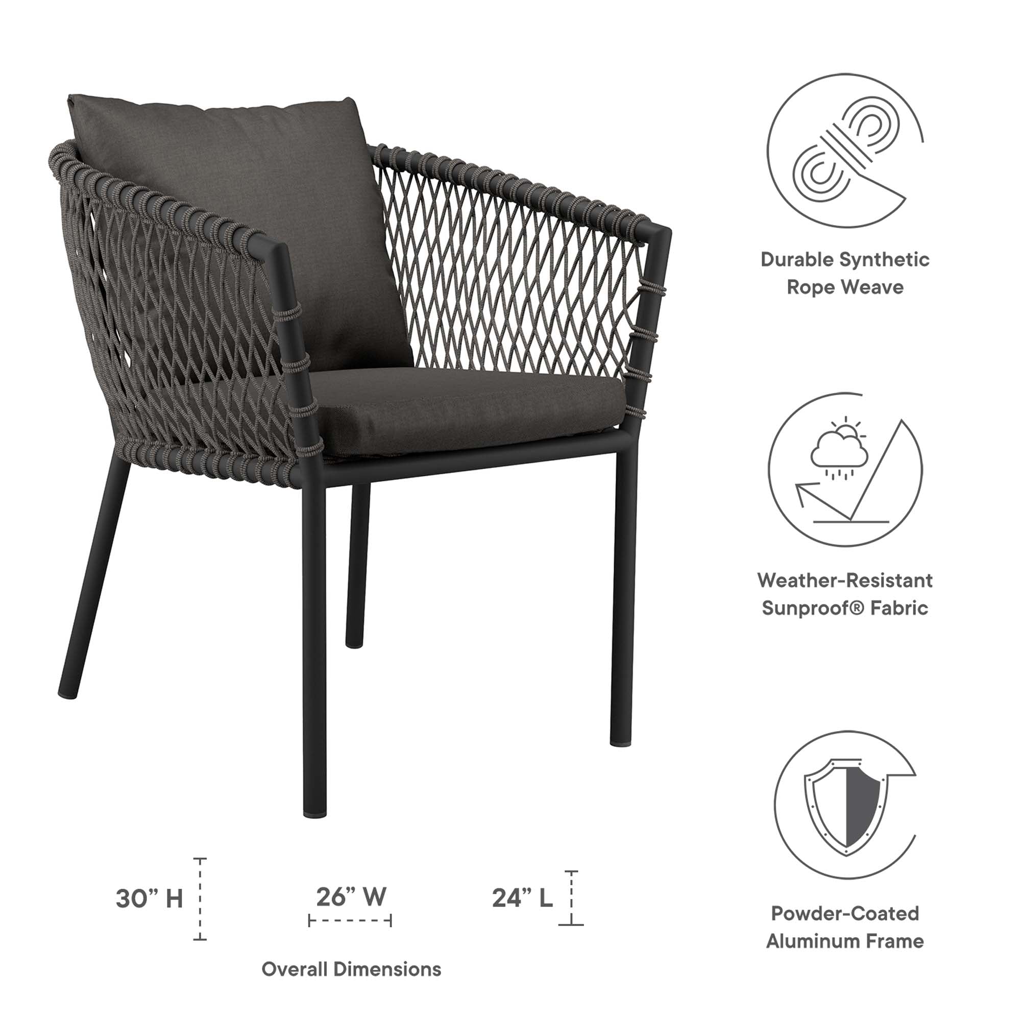 Sailor Outdoor Patio Dining Armchair - Image 3