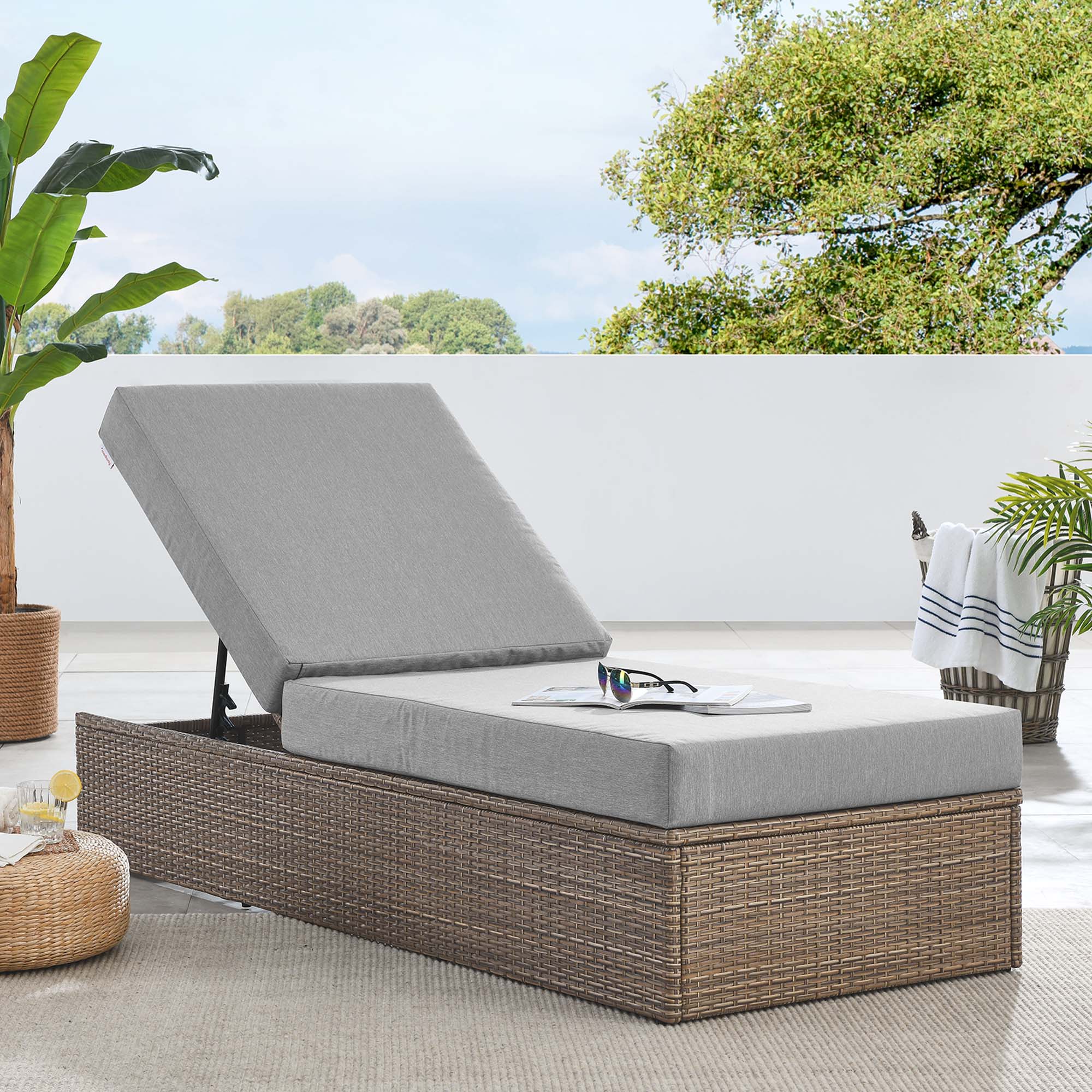 Convene Outdoor Patio Chaise Lounge Chair - Image 2