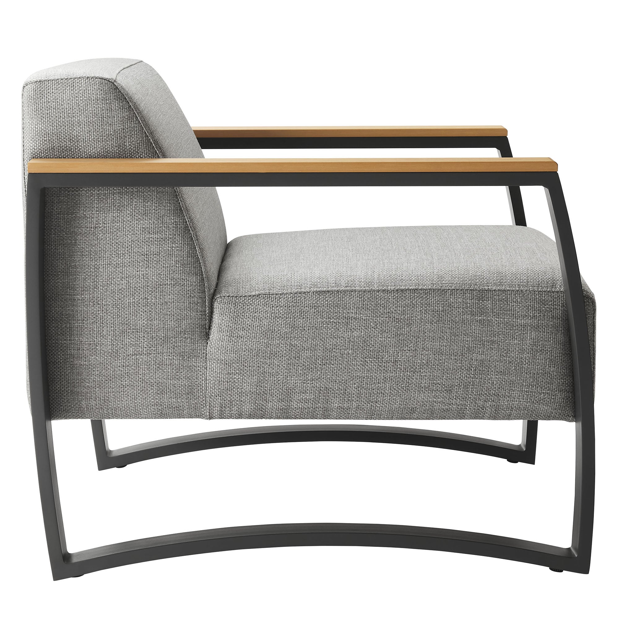 Sauve Outdoor Patio Aluminum and Fabric Armchair - Image 6